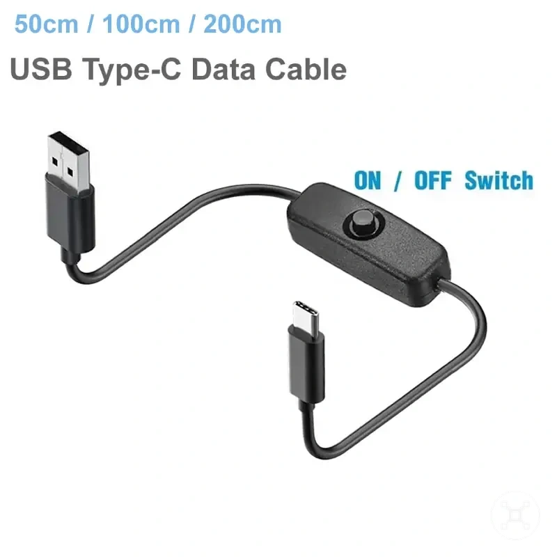 USB-C-Stromkabel mit Ein-Aus-Schalter für Raspberry Pi