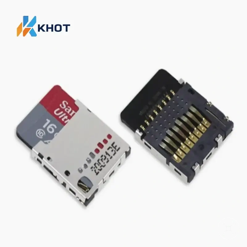 Raspberry Pi microSD card connector and storage holder