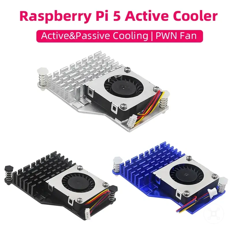 Refroidisseur actif pour Raspberry Pi 5 avec dissipateur en aluminium et ventilateur réglable