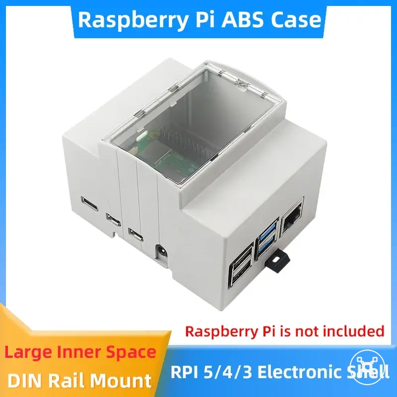 Boîtier pour rail DIN destiné aux cartes Raspberry Pi compatibles