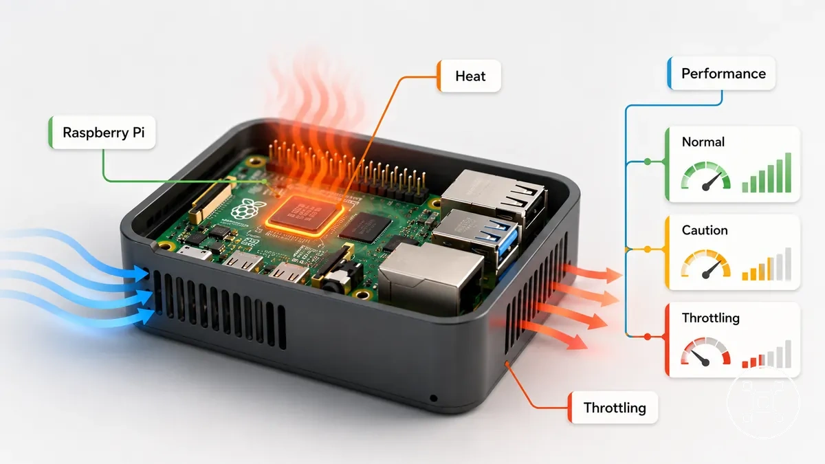 Limites de temperature du raspberry pi et etranglement thermique