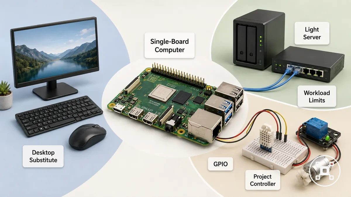 Raspberry Pi présenté comme un ordinateur monocarte, un substitut de bureau léger et un contrôleur de projet