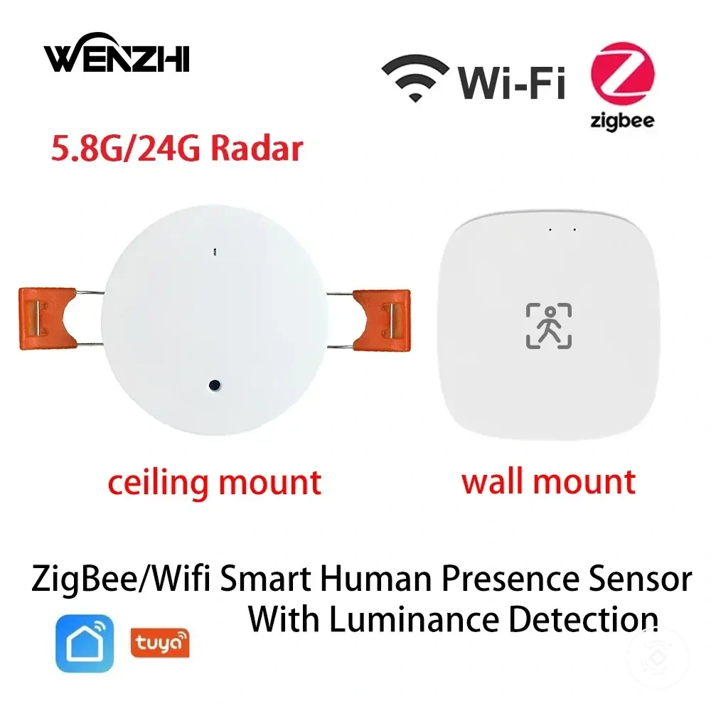 حساس وجود mmWave Zigbee وWiFi مع كشف الإضاءة والمسافة