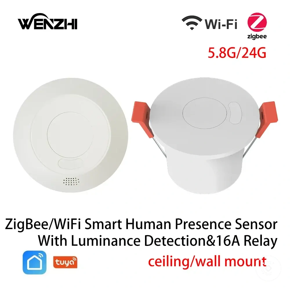Capteur de présence mmWave pour éclairage avec commande de relais sans fil