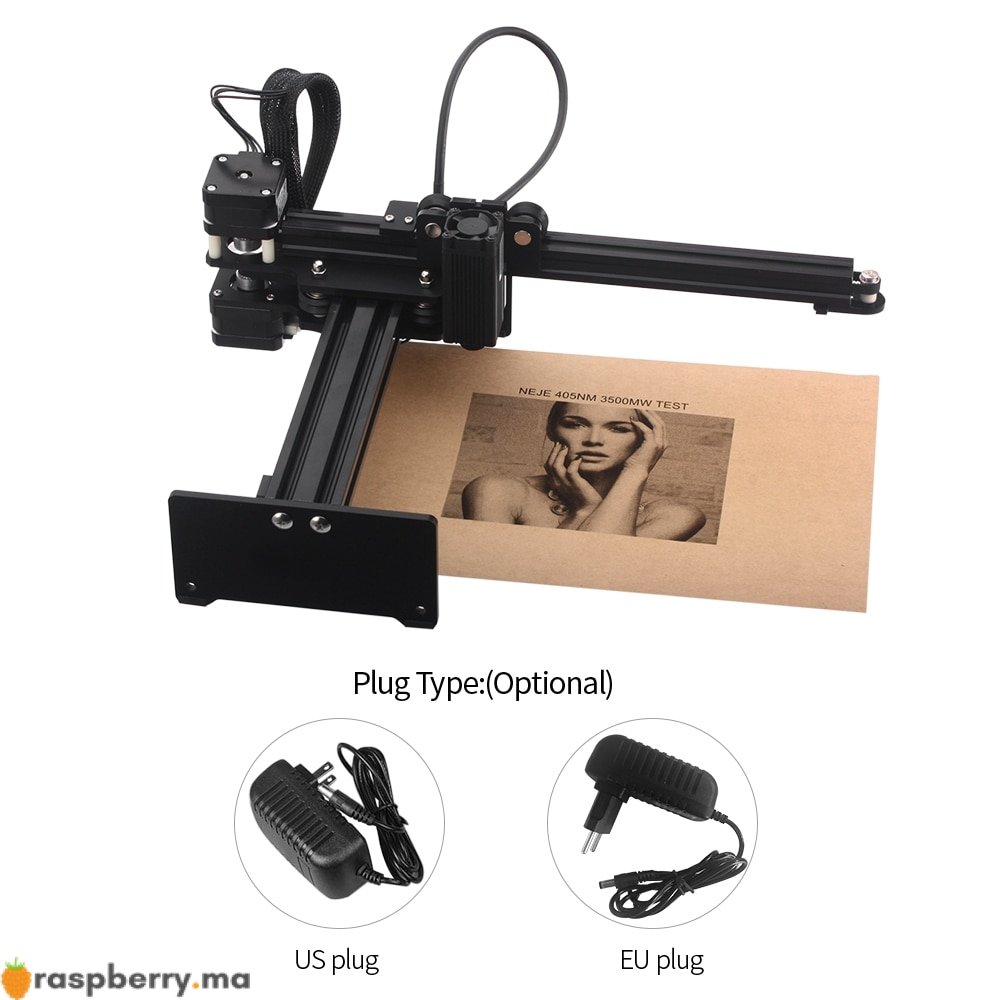 Machine gravure Laser et de découpe Laser - NEJE Master, 3500 mw - Raspberry  Pi Maroc
