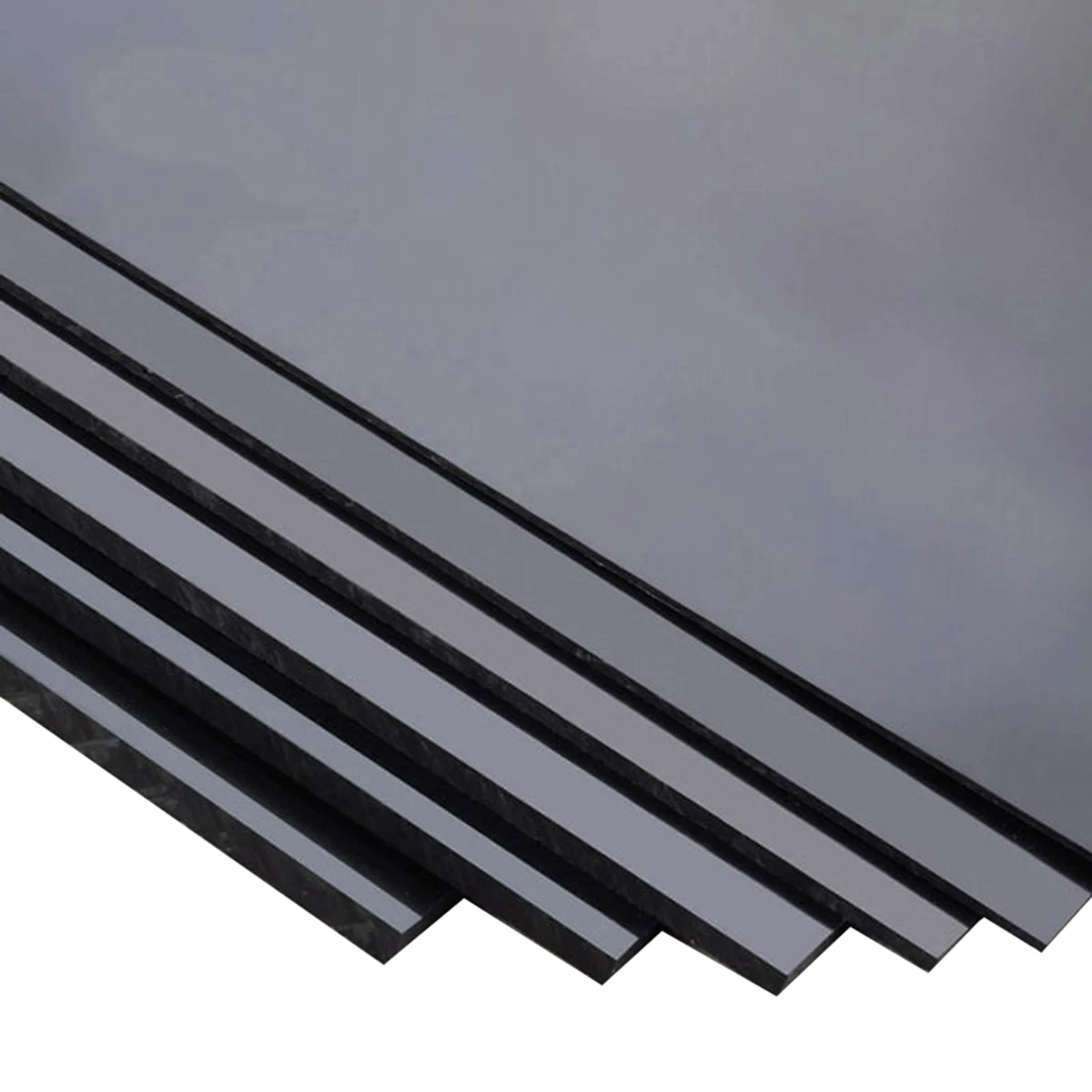 1pcs New 0.5mm Thickness Durable Black ABS Styrene Plastic Flat Sheet Plate