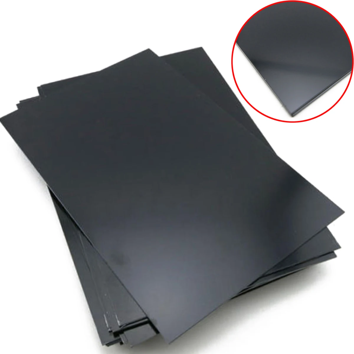 1pcs New 0.5mm Thickness Durable Black ABS Styrene Plastic Flat Sheet Plate