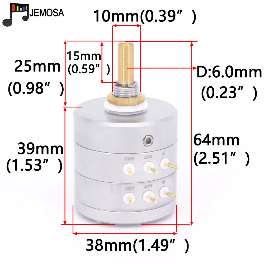 Potentiomètre stéréo EIZZ haut de gamme