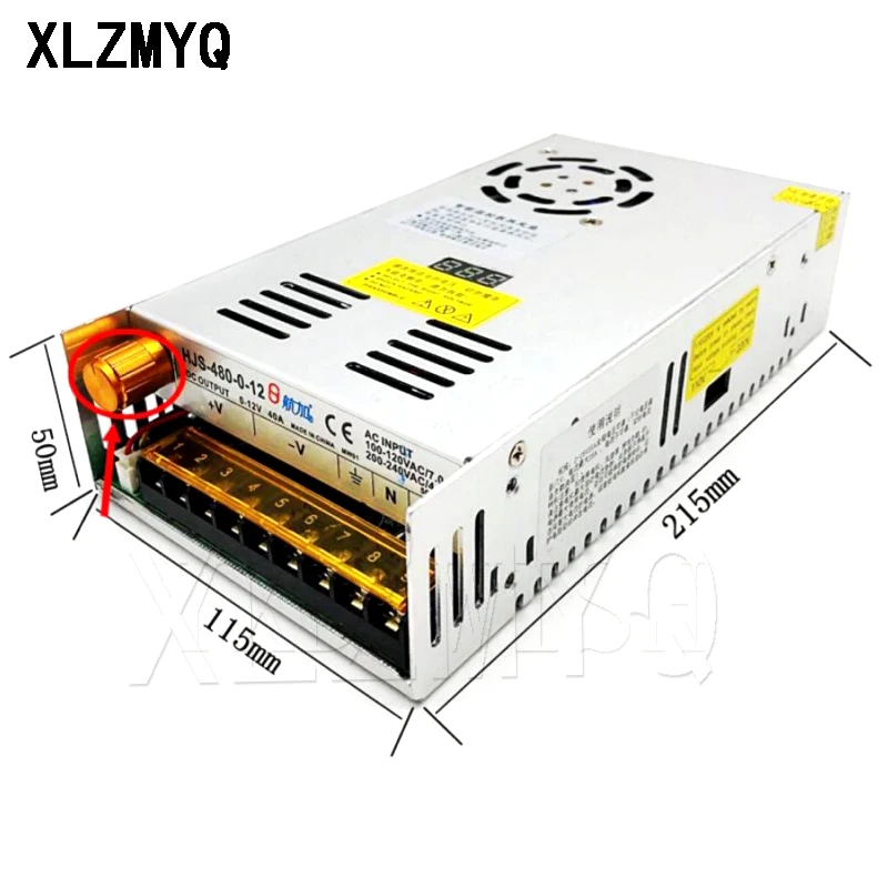 Adaptateur D'alimentation 12V 5A 60W YU1205 - Entrée 110-240V - Sortie DC 12V 5A - Avec Affichage LED - Pour Appareils électroniques