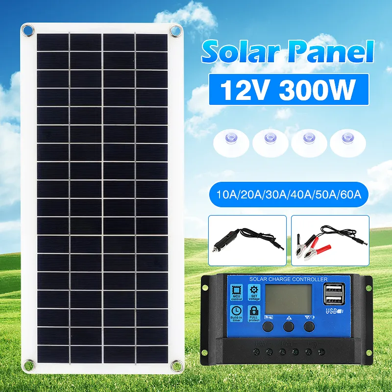 Panneau Solaire Flexible 300W, 12V