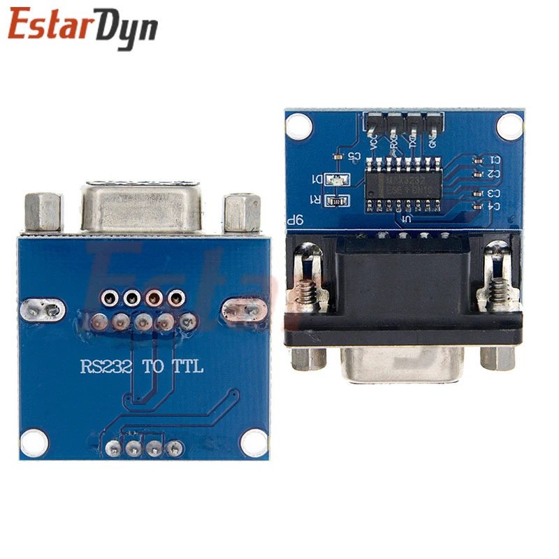 Module Convertisseur RS232 Vers TTL MAX3232 - Lot De 4 - Alimentation 3,3V à 5V - Connecteur DB9 - Pour Interface Série