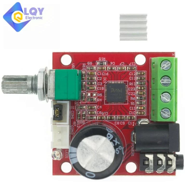 Carte Ampli Mini Stéréo Numérique PAM8610 – Volume Réglable, Facile à Installer Pour Enceintes Bureau