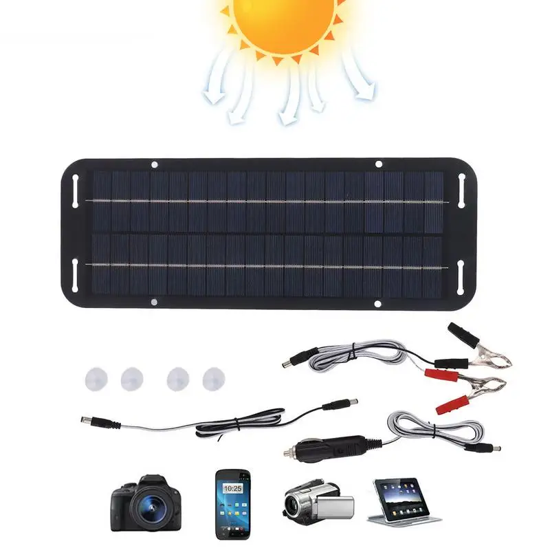 Panneau Solaire 50W 12V Portable - Chargeur Pour Camping-car, Bateau, Camping, Avec Câbles Et Ports USB