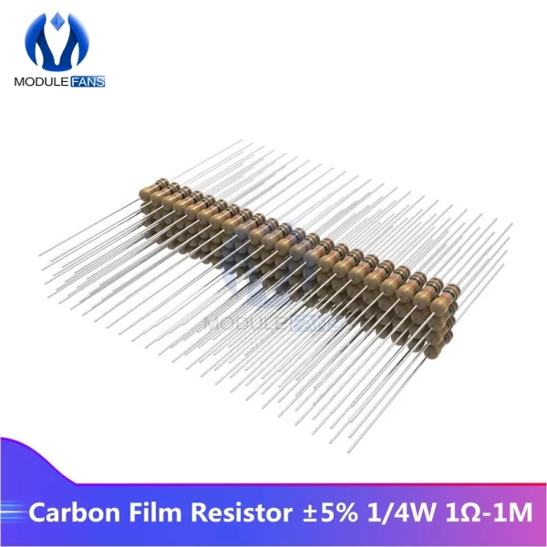 Kit De 1000 Résistances 1/2W Film Carbone – 100 Valeurs De 1 Ohm à 10 Mohm – Tolérance 5% – Pour électronique, Bricolage - 5