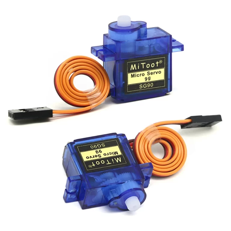 Lot de 4 servomoteurs micro servo, mini servo 9 g pour hélicoptère radiocommandé, avion, voiture, bateau, robot, bras, main, marche, servo serrure de porte