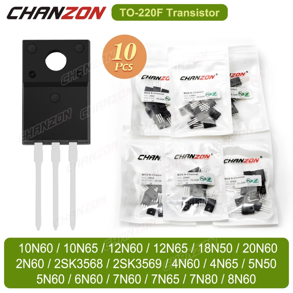 Transistor canal N Mosfet 600V, 10 pièces - Test et Avis