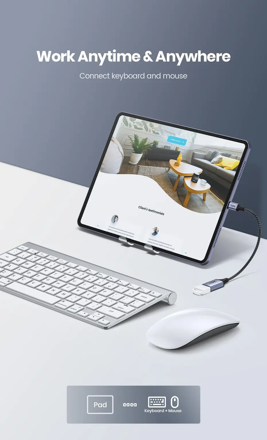 Connectez clavier et souris