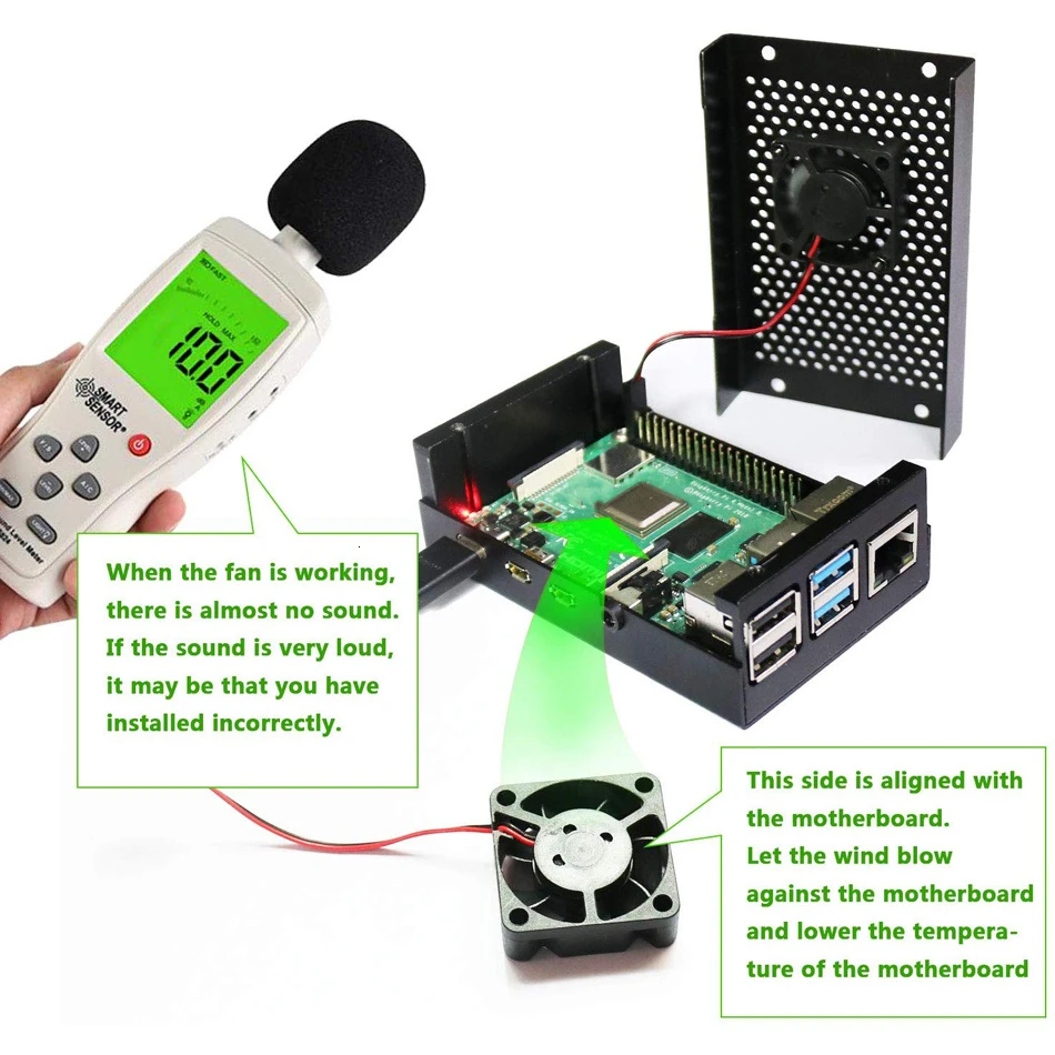 Image du boîtier en aluminium pour Raspberry Pi 4