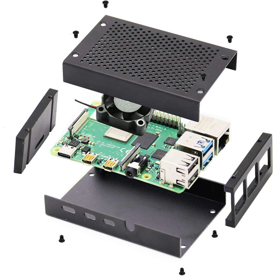 Image du boîtier en aluminium pour Raspberry Pi 4