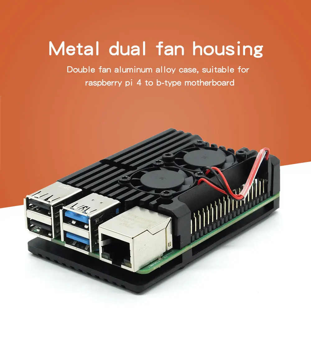 Image 1 du boîtier en métal pour Raspberry Pi 4