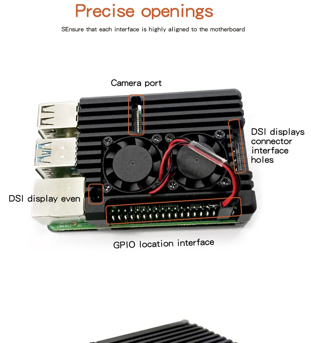 Image 5 du boîtier en métal pour Raspberry Pi 4