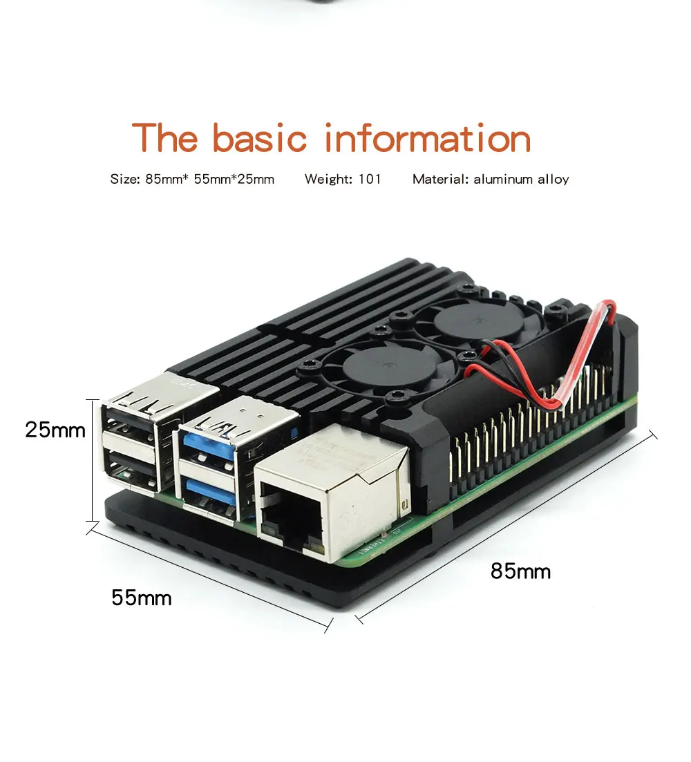 Image 4 du boîtier en métal pour Raspberry Pi 4