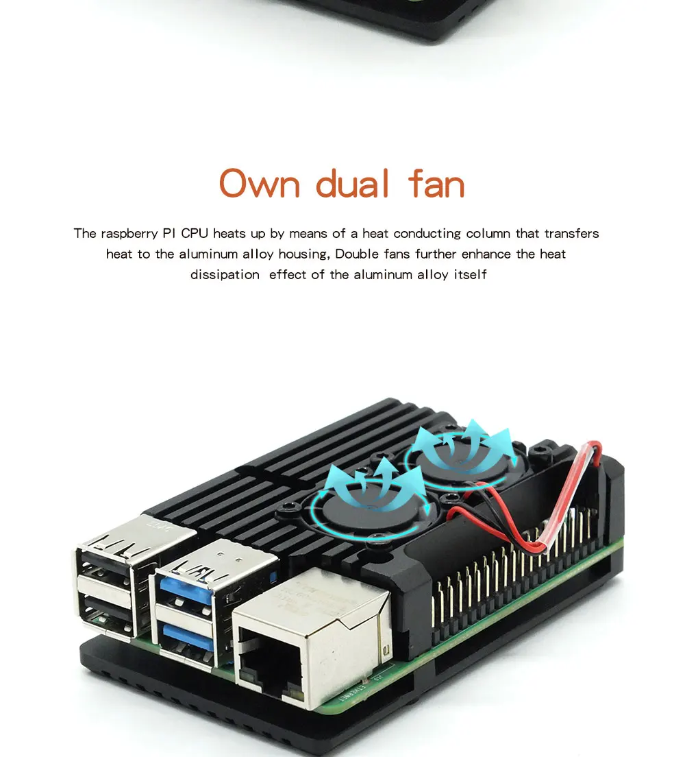 Image 3 du boîtier en métal pour Raspberry Pi 4