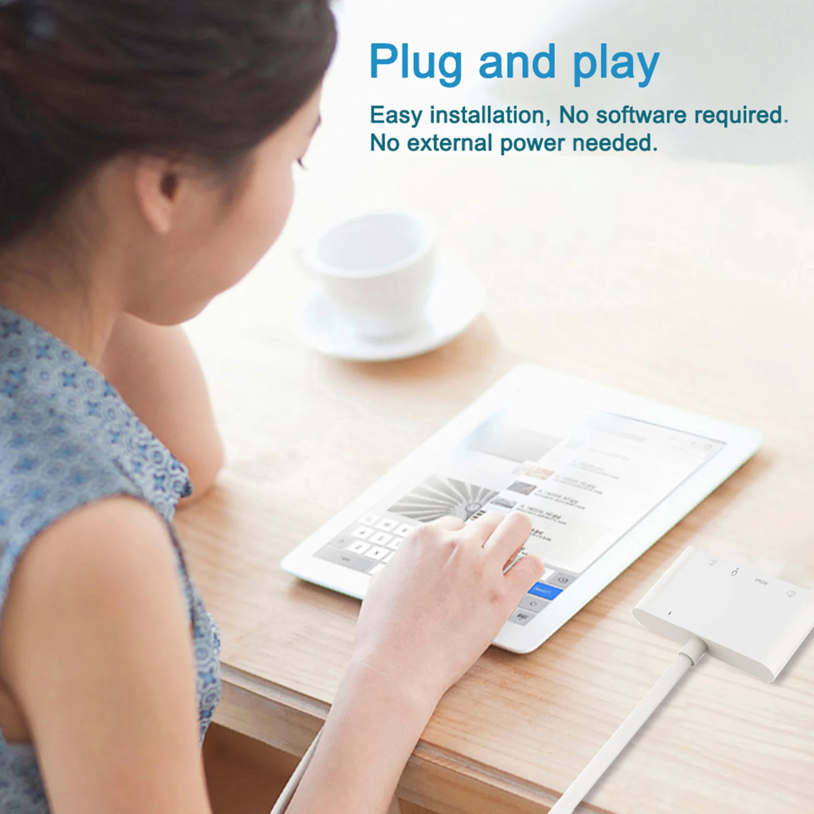 Adaptateur USB OTG vers HDMI pour iPhone