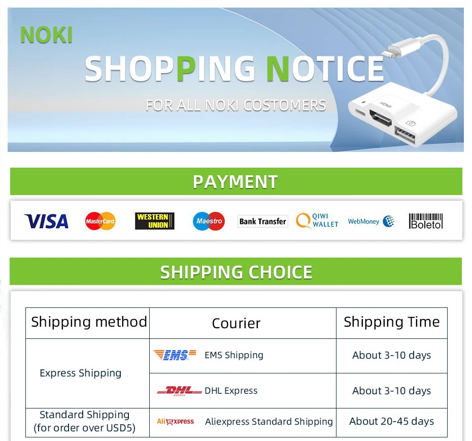 Adaptateur USB OTG vers HDMI pour iPhone