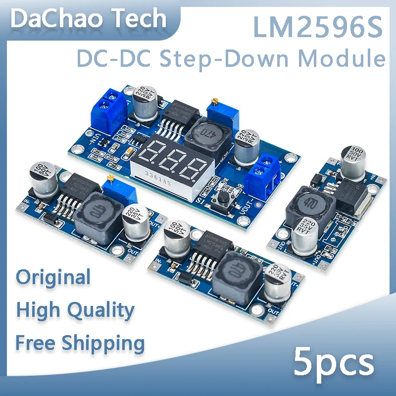 2 Modules DC-DC Buck Réglables - Entrée 4-40V, Sortie 1,25-35V 2A - Avec Affichage LED - Pour Projets électroniques