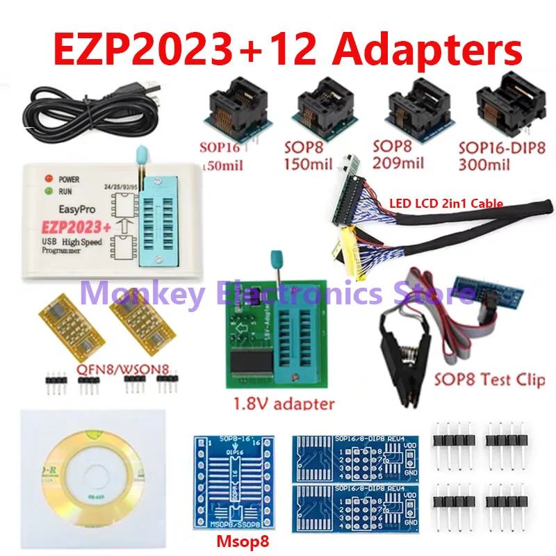Programmateur USB EZP2023 – Lecteur/graveur De Puces BIOS – Vitesse Rapide, Compatibilité Large – Pour Réparation Et Développement