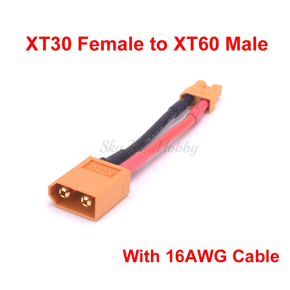 Connecteur XT60 à XT30 avec câbles 16AWG