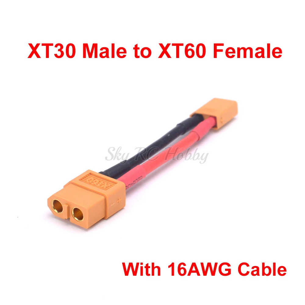 Connecteur XT60 à XT30 avec câbles 16AWG