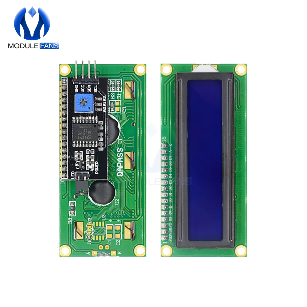 HOPP1602-Écran LCD 1602 Bleu Jaune Vert