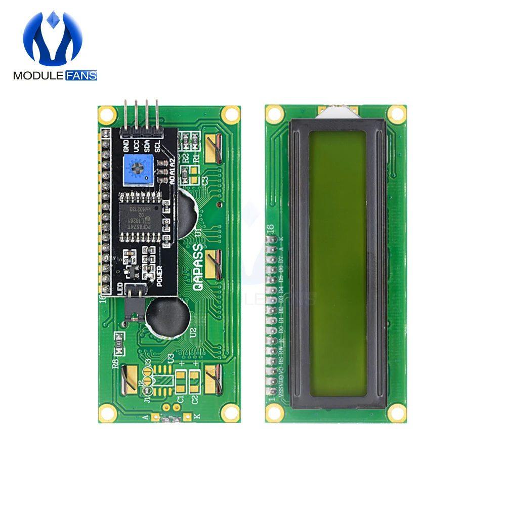 HOPP1602-Écran LCD 1602 Bleu Jaune Vert