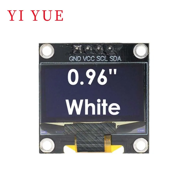 Module d'affichage oled blanc série IIC 0.96 pouces, 12864x64, I2C