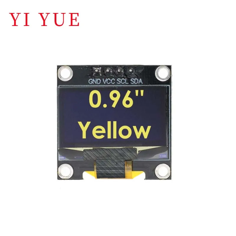 Module écran LCD OLED 0.91 Pouce 128x32 I2C Blanc 3.3V/5V Pour Amiga Gotek