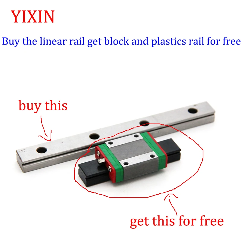 Rail Linéaire Miniature MGN9H 100mm Avec Curseur - Pour Imprimante 3D Et CNC, Guidage Haute Précision
