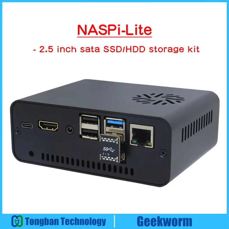 Boîtier Métallique Geekworm X1301-C1 Pour Raspberry Pi 5 Et Adaptateur HDMI Vers CSI-2 X1301 - Dissipation Thermique, Accès Complet Aux Ports
