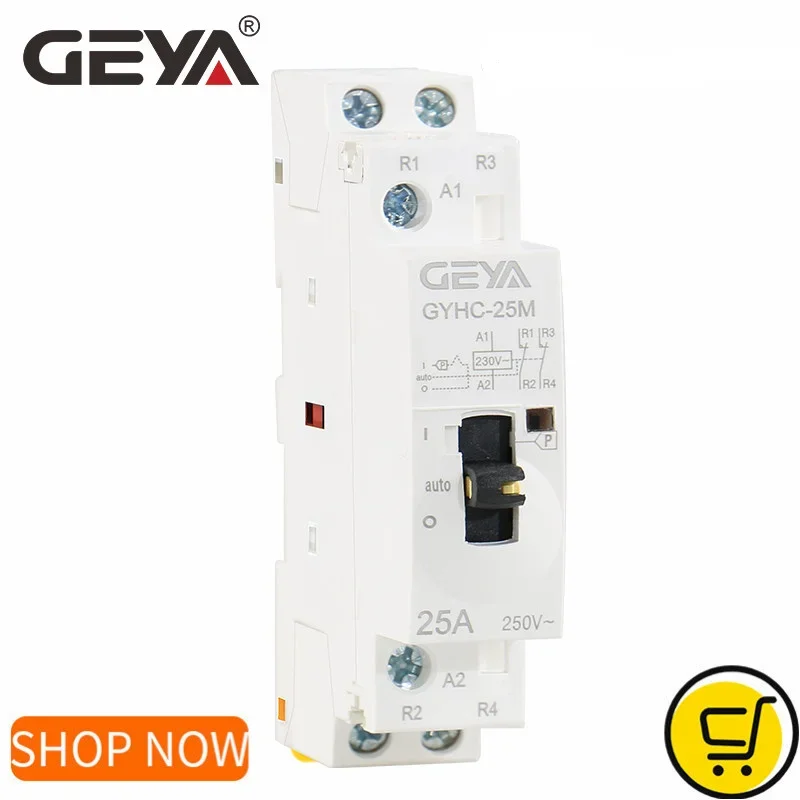Contacteur CA Silencieux 2NO 2NC 220V | Pour Rail DIN, Consommation Réduite, Super Silencieux
