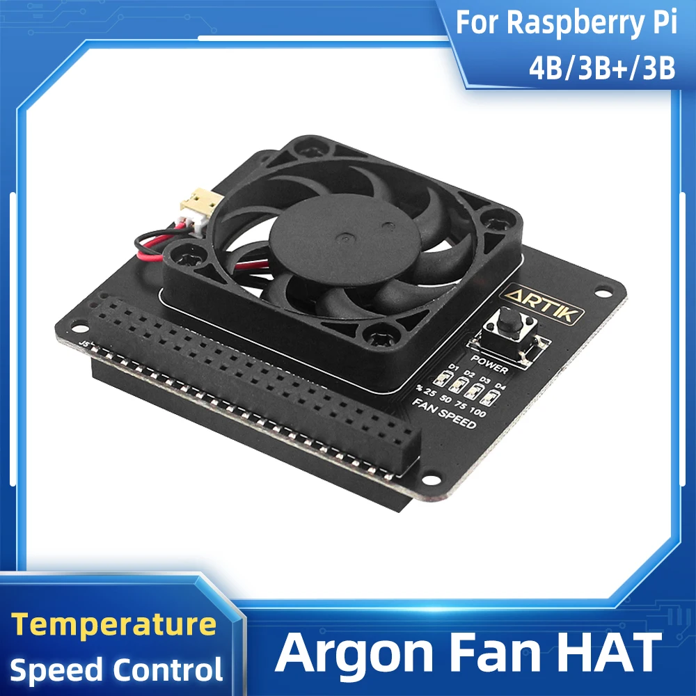 Mini Ventilateur Pour Raspberry Pi 3/2/B+ - Tension 3.3V Ou 5V - Dimensions 3x3x0.8cm - Noir, Avec Vis De Fixation