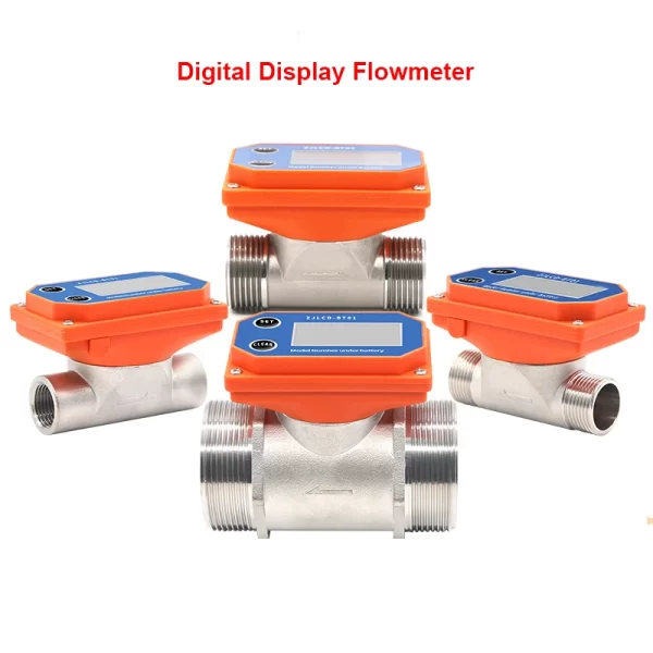 Kit de débitmètre mâle à mâle avec écran LCD numérique, débitmètre d'eau, capteur de débit à effet Hall pour l'instrumentation (1/2 Kit de débitmètre mâle à mâle avec écran LCD numérique, débitmètre d'eau, capteur de débit à effet Hall pour l'instrumentation (1/2