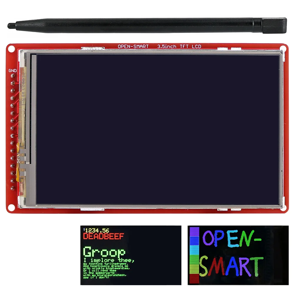 Écran Tactile TFT LCD 3,5 Pouces IPS – 480x320 Pixels, Compatible Arduino Raspberry Pi, Avec Slot SD