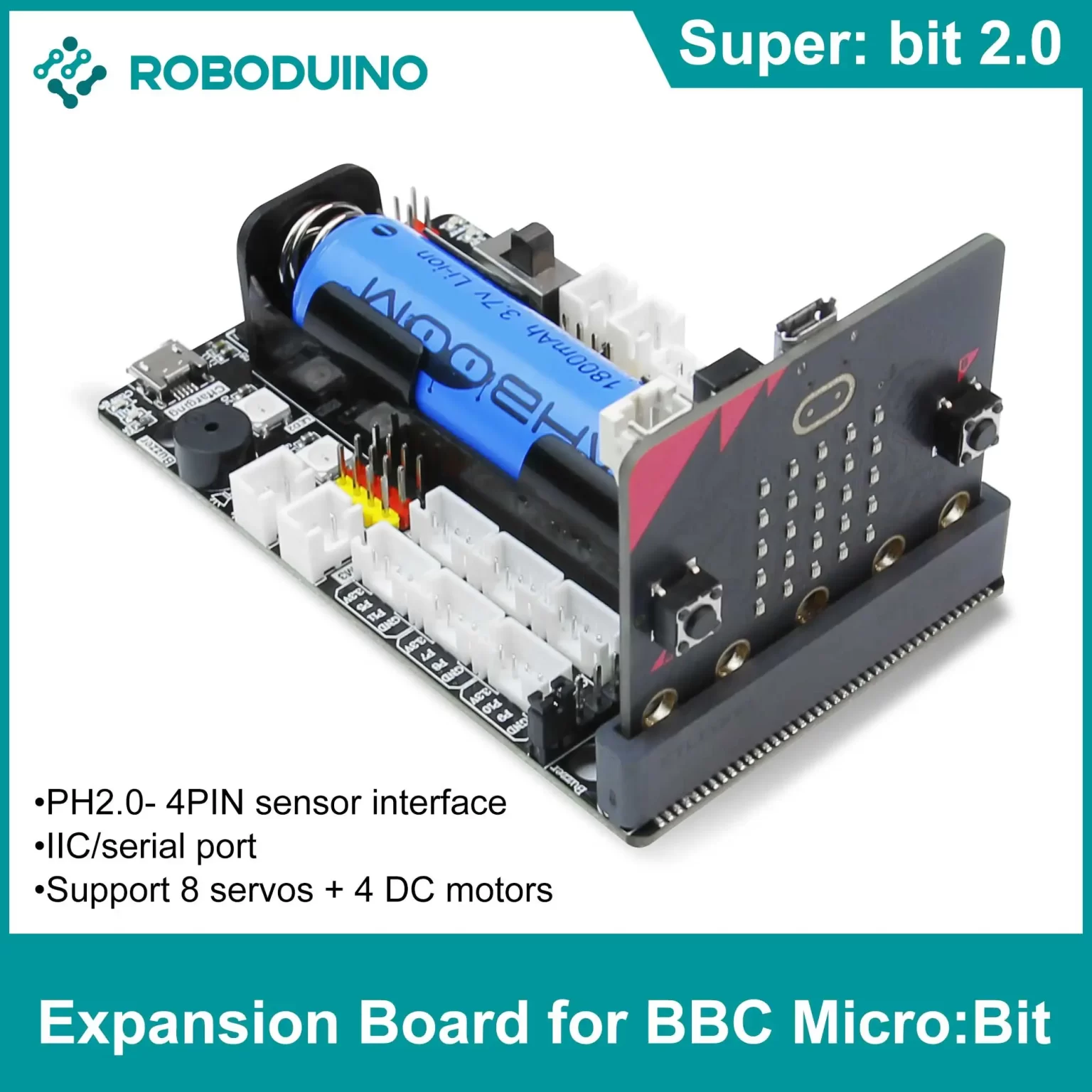 Microbit V2 avec batterie, capteur WIFI, UART et lumière RGB. - Test et ...