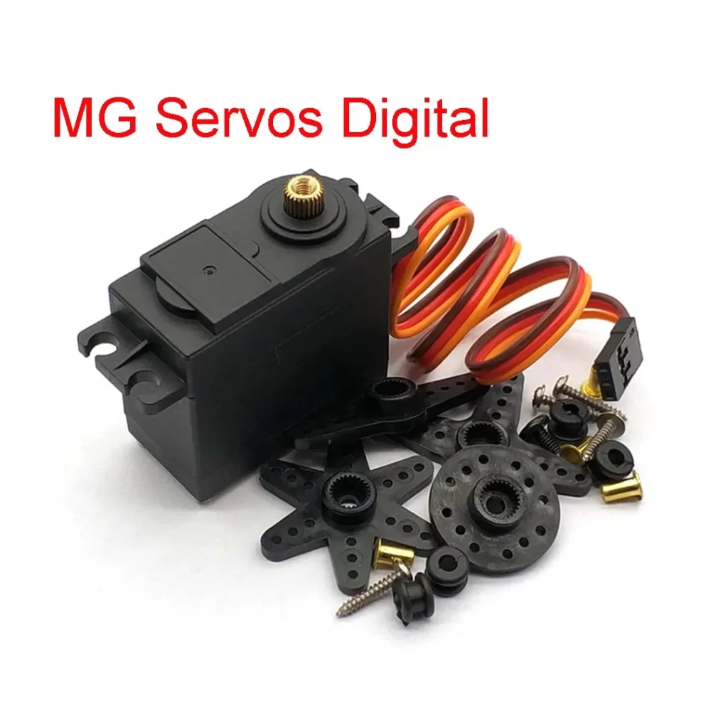Fasizi Lot de 5 servomoteurs numériques en métal pour voiture intelligente, robot, bateau, hélicoptère télécommandé
