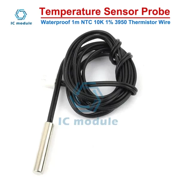 Innfeeltech Lot De 5 Sondes Température NTC 100K 3950 Étanche 2m – Capteur Numérique Précis -20°C à 105°C