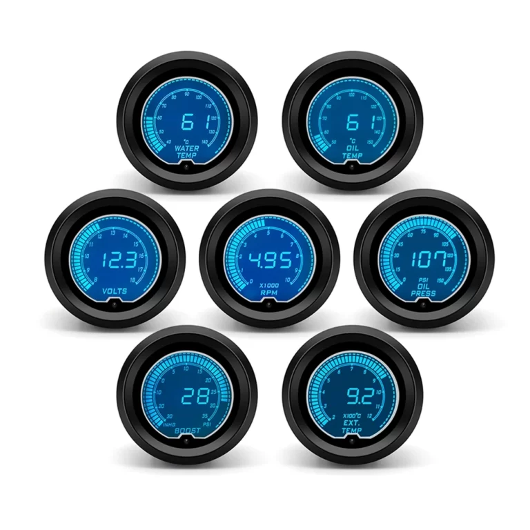 Tachymètre 52 Mm Pour Voiture Essence - Compte-tours 0-8000 Tr/min, Rétroéclairage LED Bleu, 12V