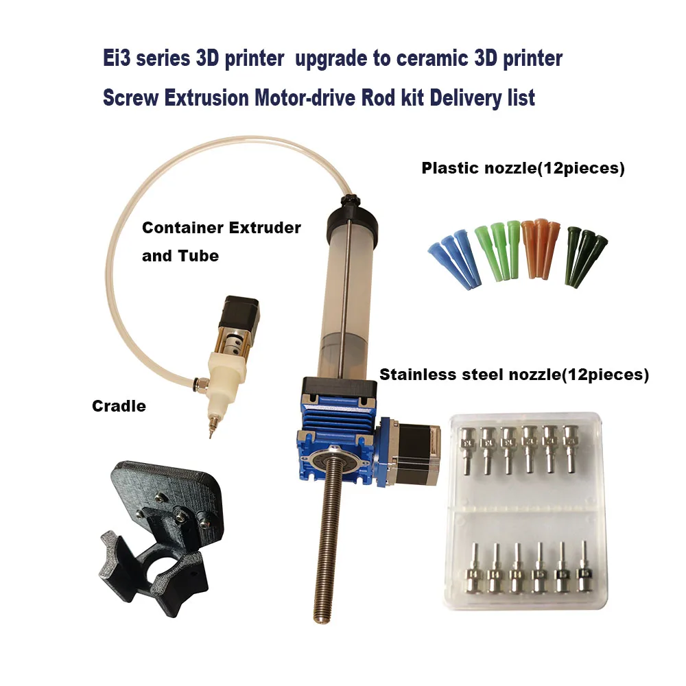 Kit tige d'entraînement de moteur d'extrusion à vis 3D en céramique