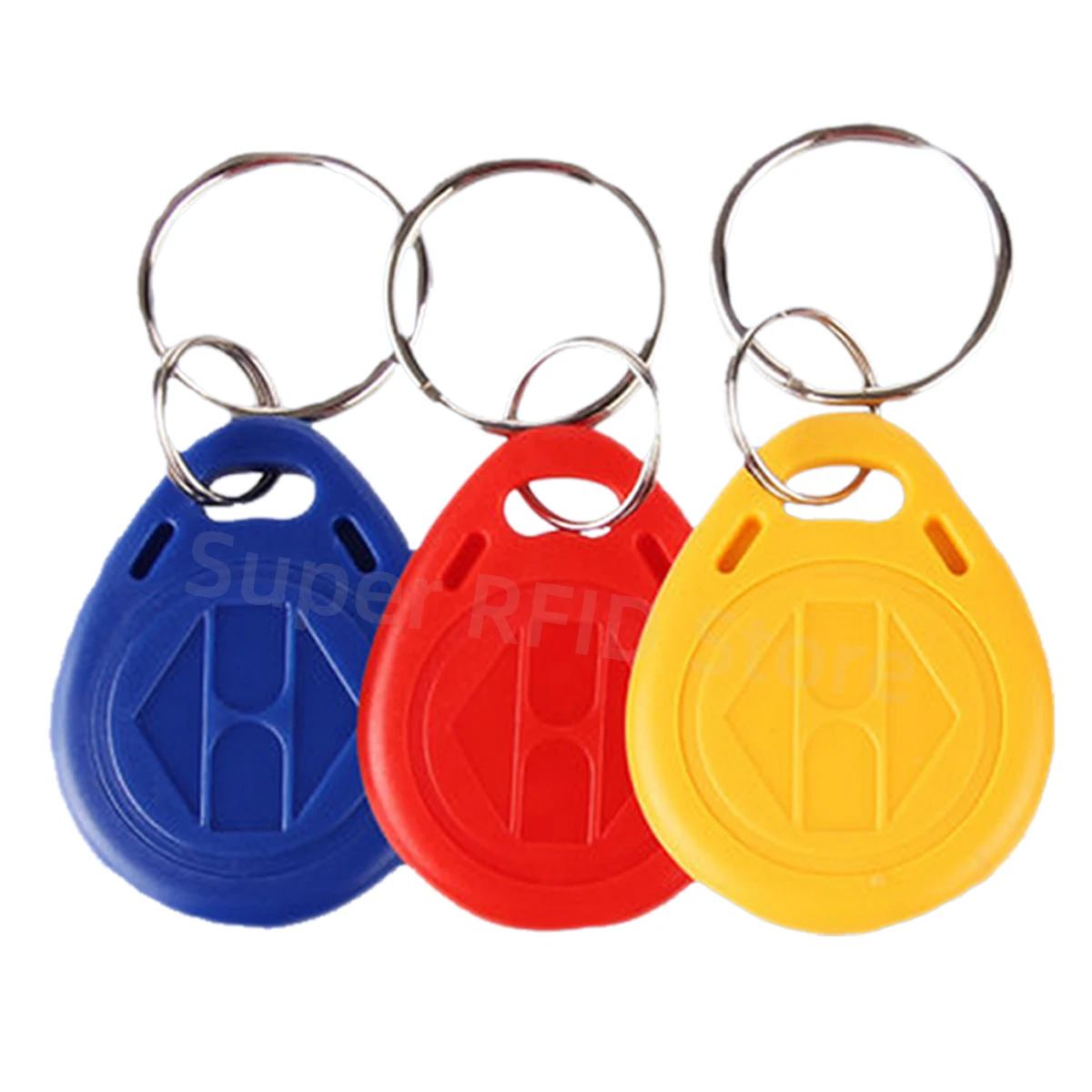 Lot De 100 Porte-clés RFID 13,56 MHz ISO14443A - Puce M1, UID Unique - Matériau ABS Imperméable - Pour Contrôle D'accès